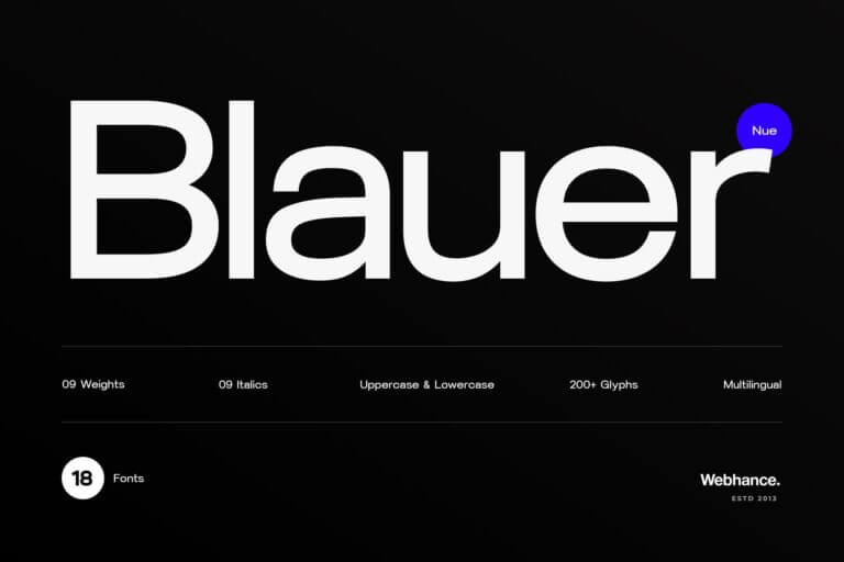 Blauer Nue Sans-Serif font