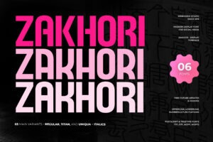 Zakhori Display font